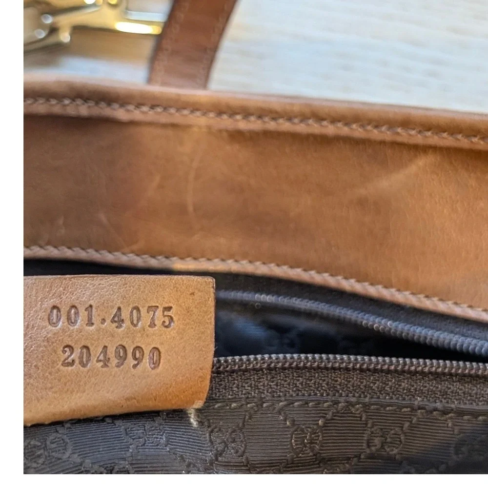 Vintage Gucci Tom Ford Era Jackie O Shoulder Bag Tan Brown Leather Y2K purse - Picture 12 of 12